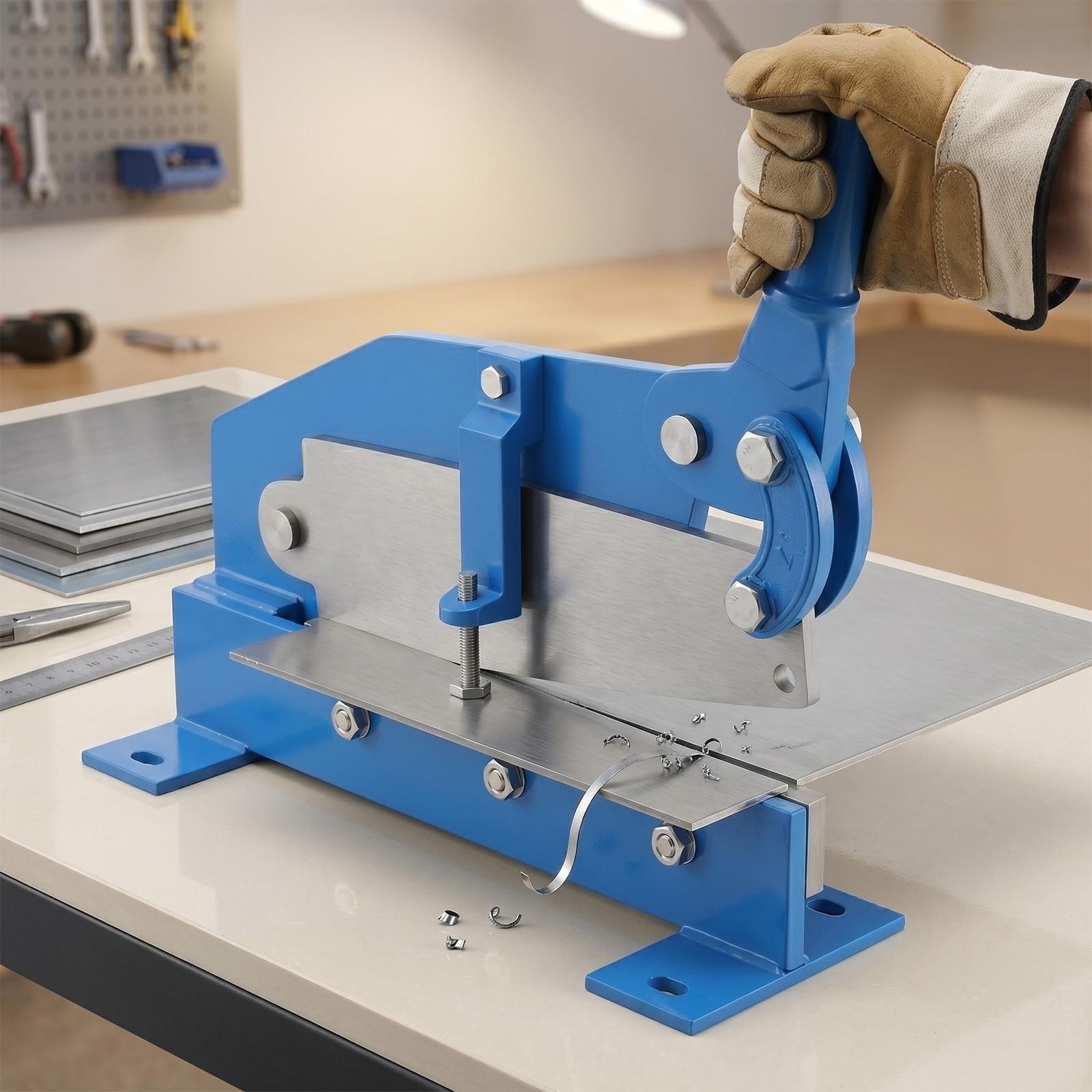 12″ Manual Metal Sheet Cutter for Benchtop Use, Q235 Steel Processing
