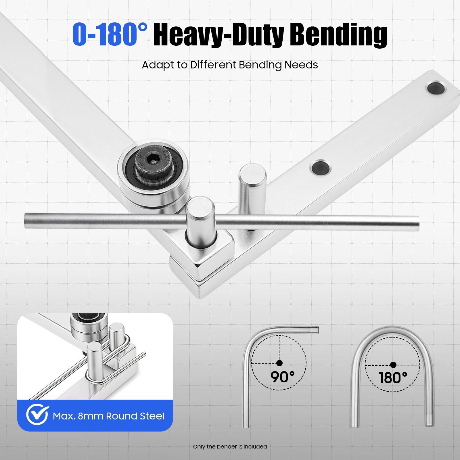 Mini Universal Metal Bender Bending Tool Manual Flat Bar Rod Bender 8mm USA