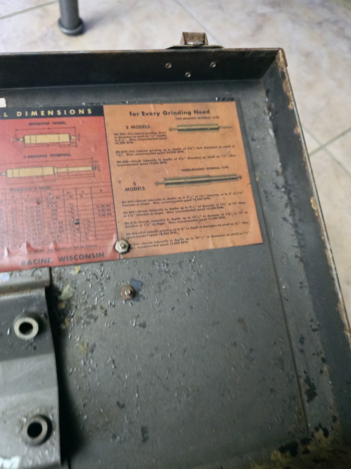 Dumore 5-021 Tool Post Grinder