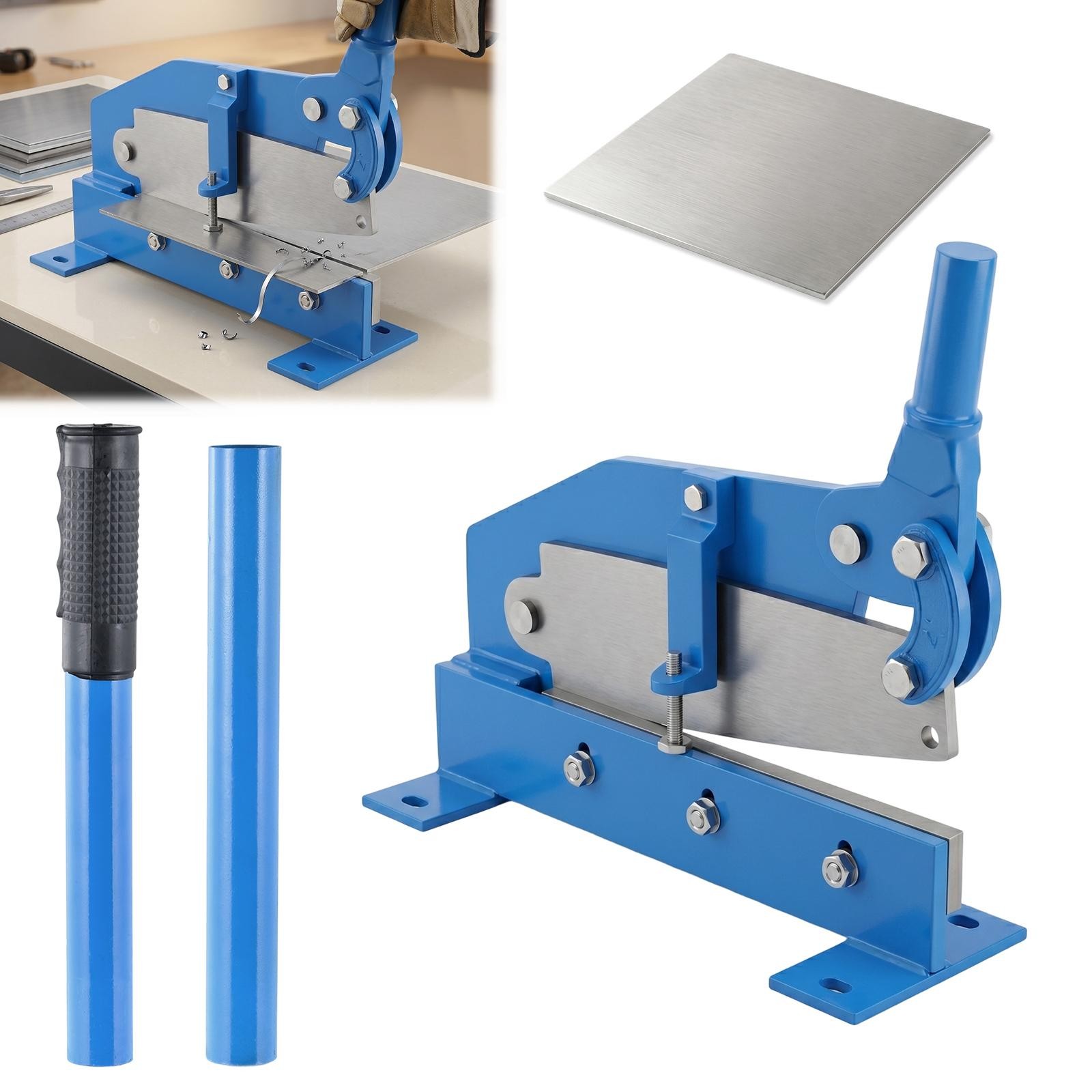 12in Mounting Benchtop Manual Hand Plate Shear Cuts Sheet Metal, Rebar