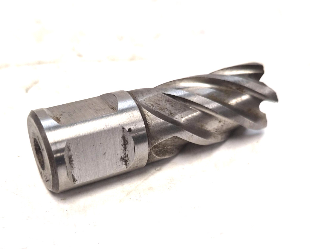 SLUGGER 18 MM BIT F7 WELDON FLAT 2-3/8″OAL 1-1/2″LOC 5/16″-PILOT-DIA 5-FLUTE HSS