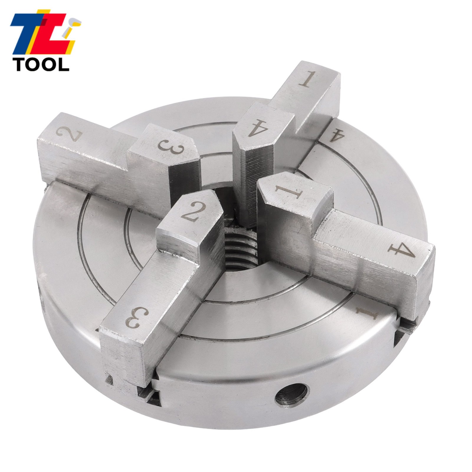 4″ High Concentricity 4 Jaw Lathe Chuck Set 1×8 TPI Self Centering