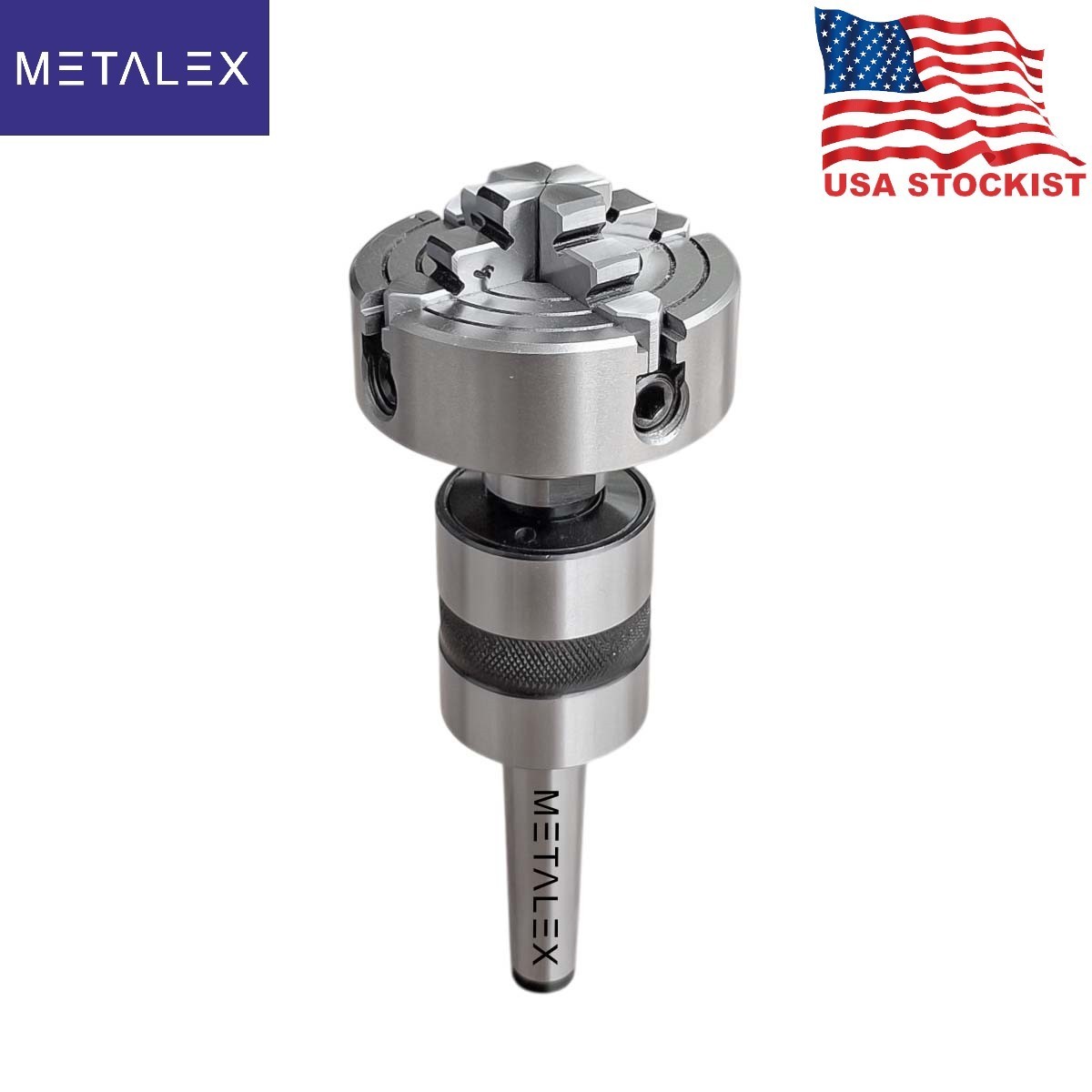 2-3/4″ 4 Jaw 2.75″ Independent Lathe Chuck MT4 Live Revolving Center Adapter Set
