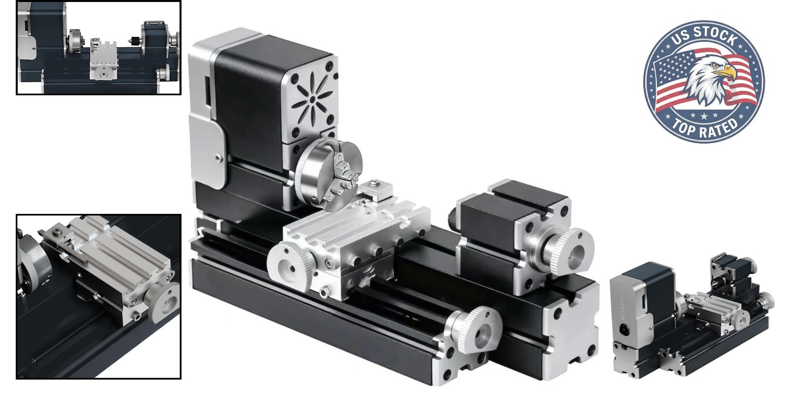 20,000 RPM DIY Mini Lathe – Safe, All-Metal, with Cooling Fan for Wood & Metals