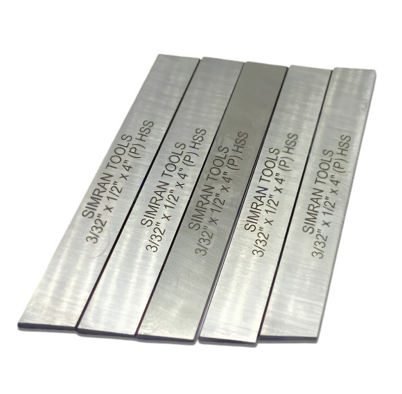 5x Cut Off Blade (3/32″ x 1/2″ x 4″) M2 Grade HSS Hardened & Ground Parting Tool