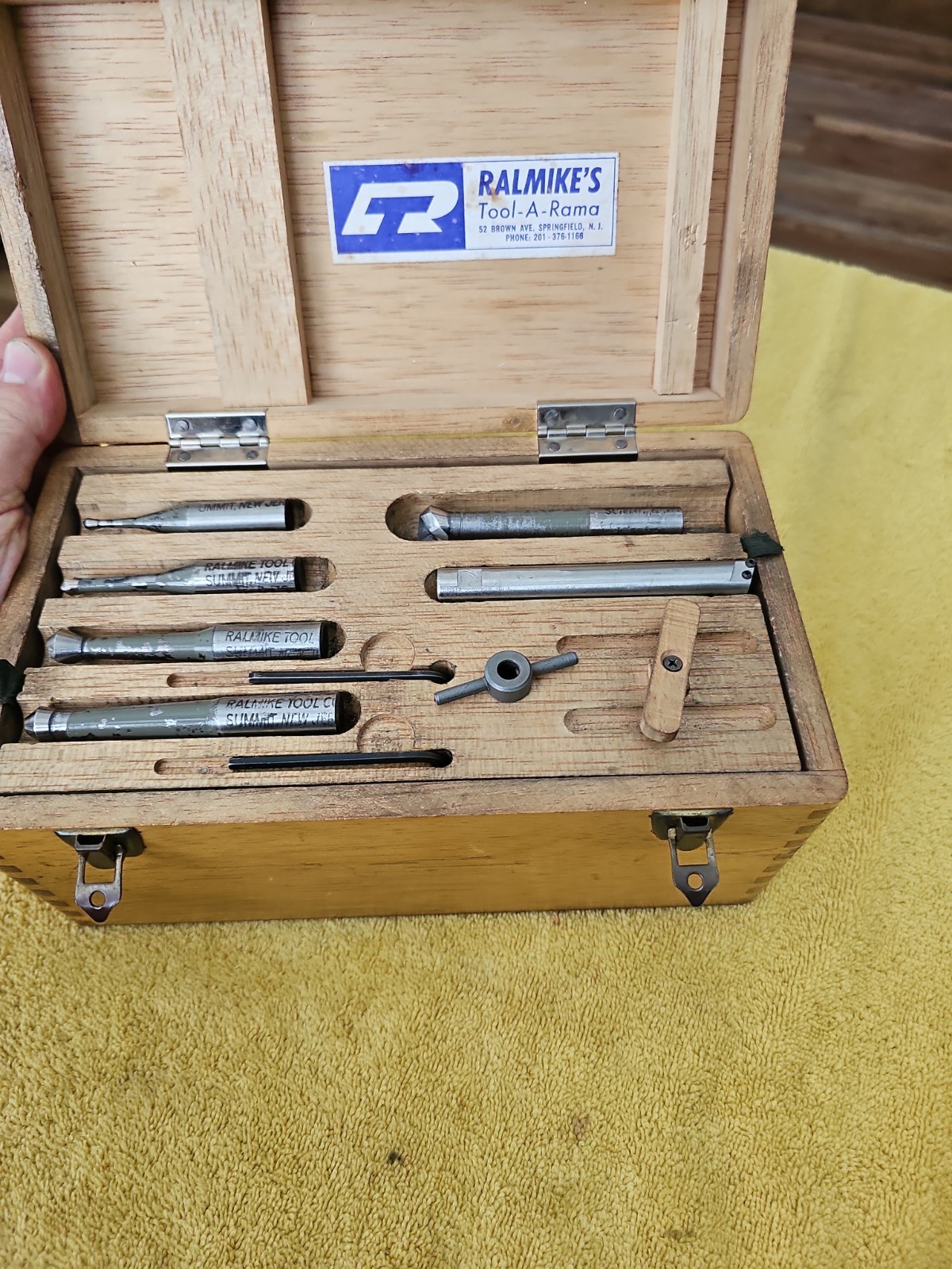 Vintage Ralmike’s Gamet France Automatic Facing Boring Head R8 In Wooden Box