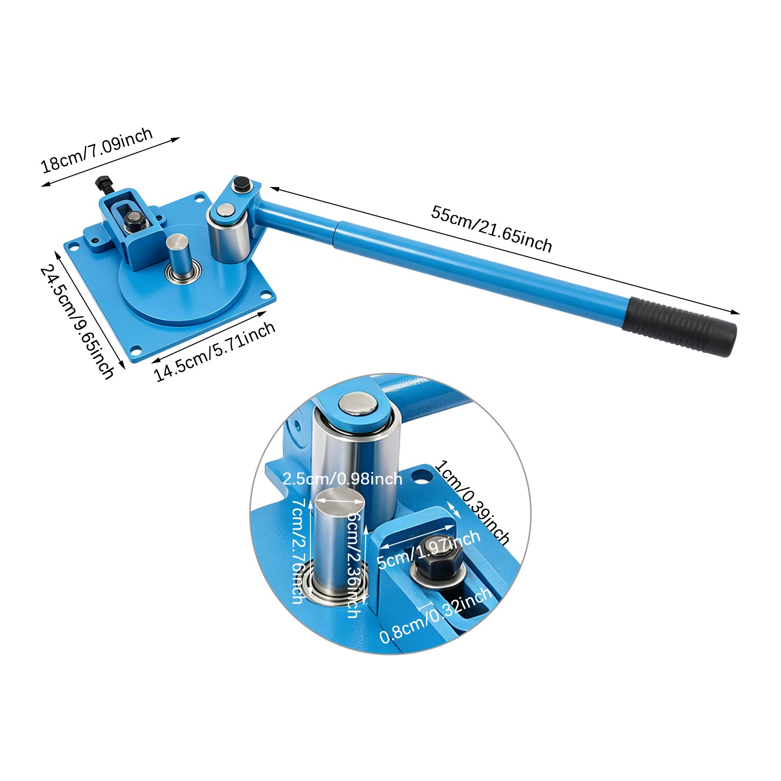 Manual Rebar Bender, Rebar Bending Tool, Manual Rod Bar Bender With 7 Bearings