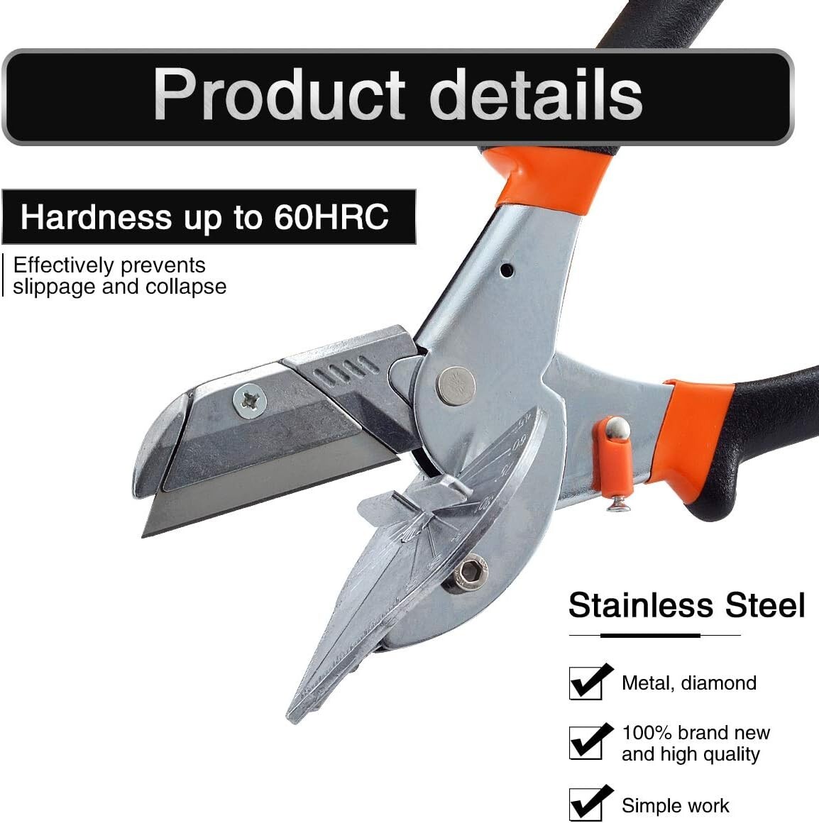 Classic Polished Miter Shear Cutter – Ambidextrous Design for Versatile Use