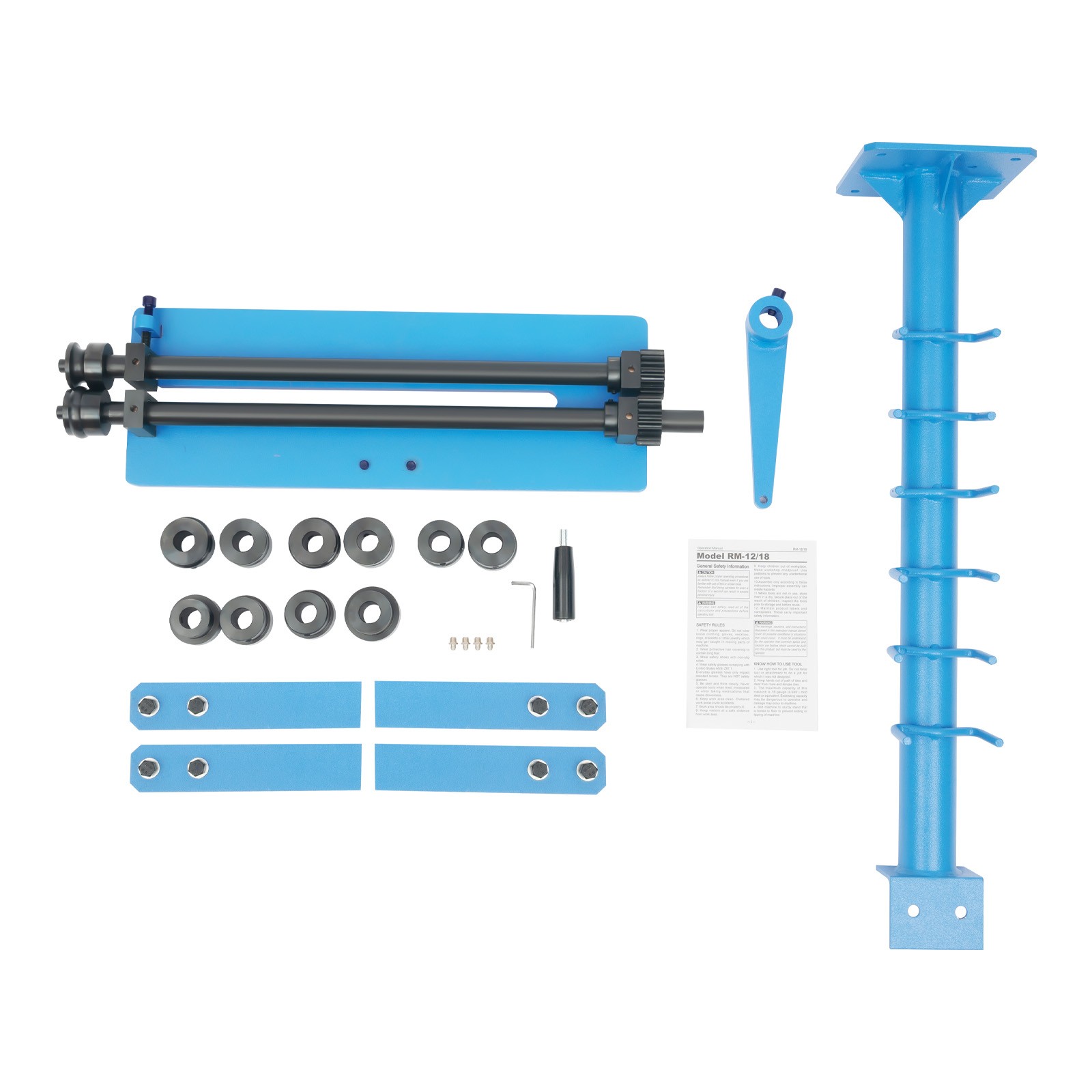 Manual Bender Bead Roller Sheet Metal Bending Machine 6 Pairs Profile Roller