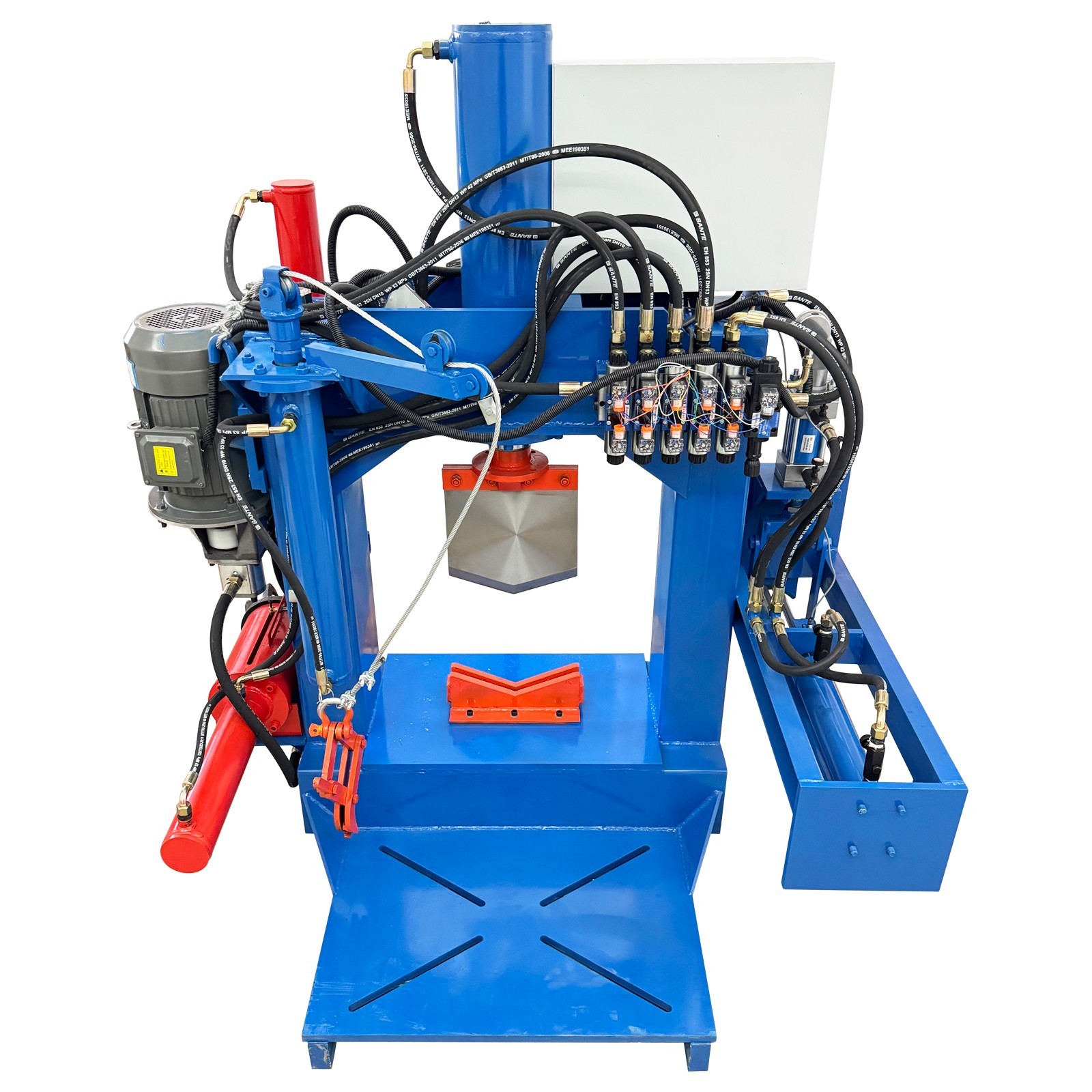 5-in-1 60 Ton Hydraulic Copper Extractor 220V 3PH Motor Stator Recycling Machine