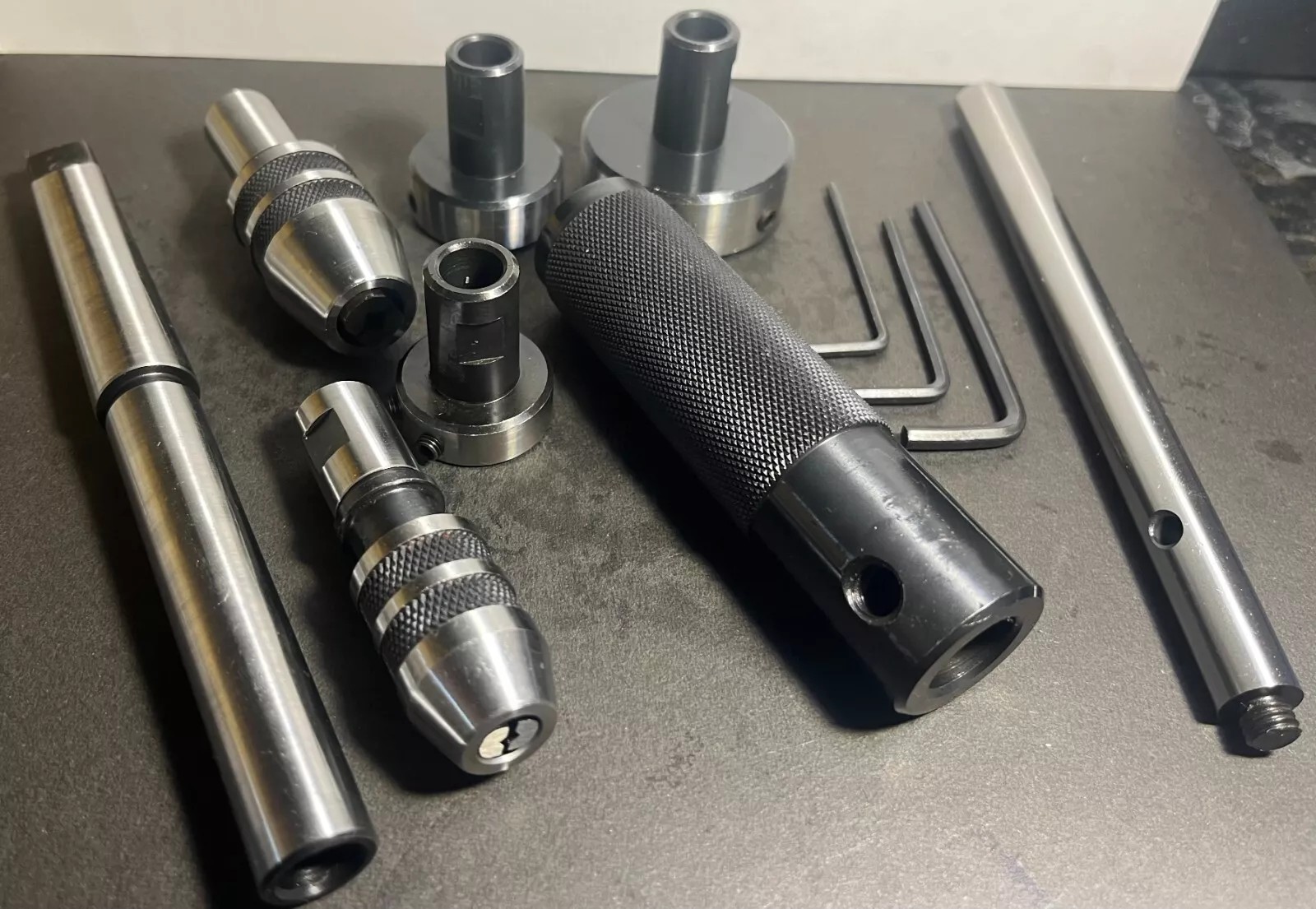 Tap And Die MT 3 Shank Lathe Tailstock Die Holder Floating Type Set of 8PCs