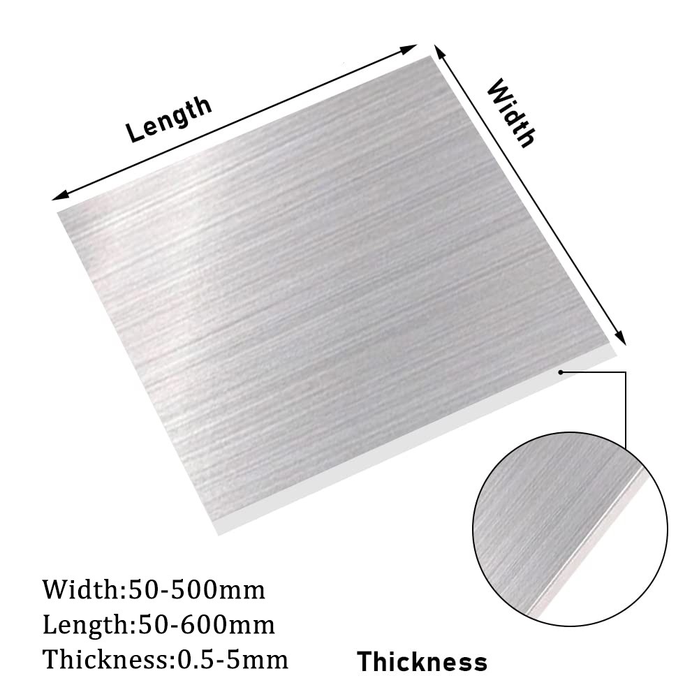 304 Stainless Steel Plate Sheet 0.5-5mm Thick Polished Plate Solid Metal Board