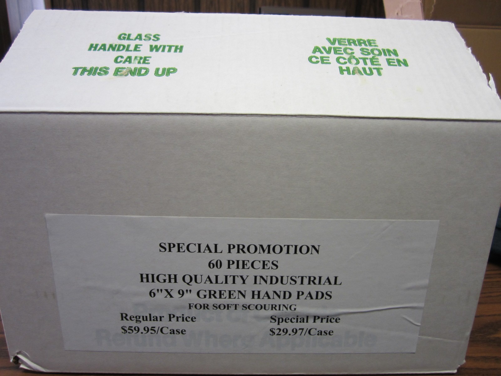 6″x9″ Hand Pads Green 60pcs carton industrial For Soft Scouring #HPD-GREEN-new