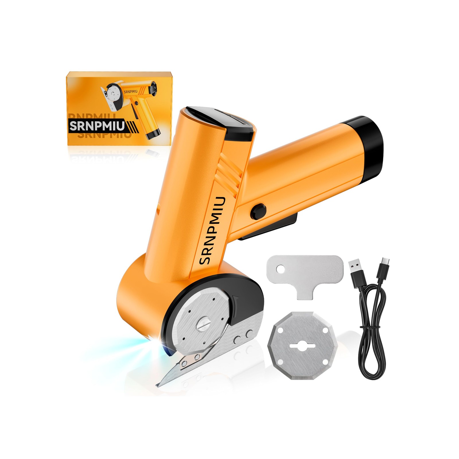 Electric Cardboard Box Cutter, Rechargeable Cordless Electric Scissors with L…