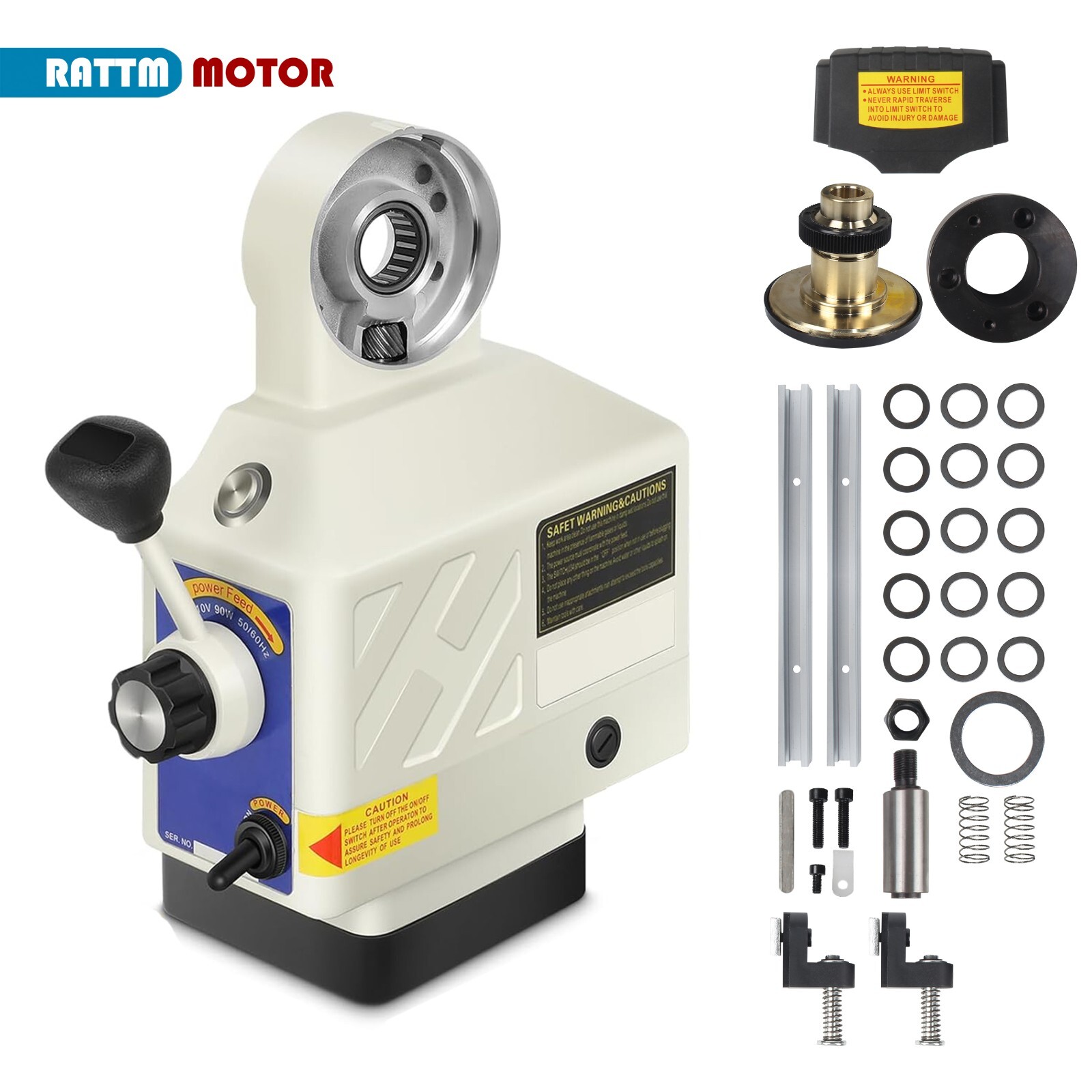 US SHIP】 JN400S 110V Y-Axis+Z- Axis Milling Machine Power Feed Mill Table Power