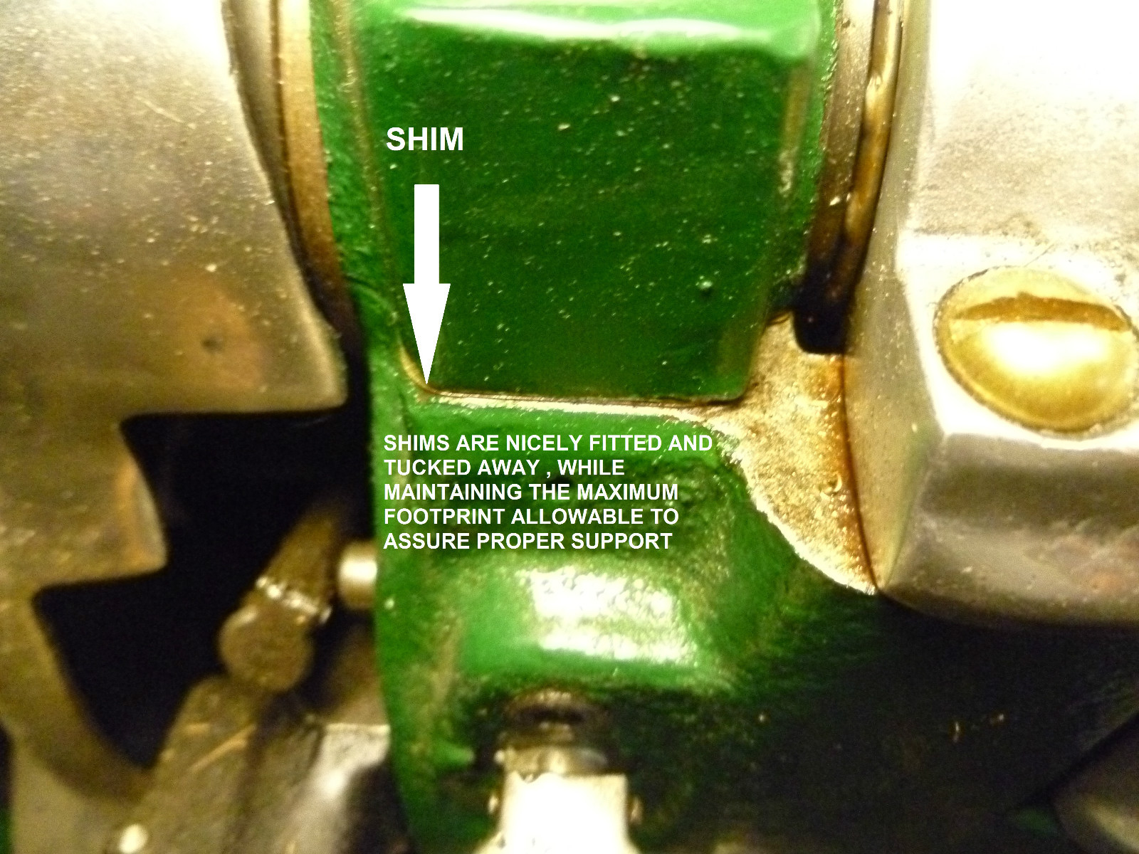 SOUTH BEND 10L BRONZE BEARING UNDER MOUNT HEAVY 10 LAMINATED BRASS LATHE SHIMS