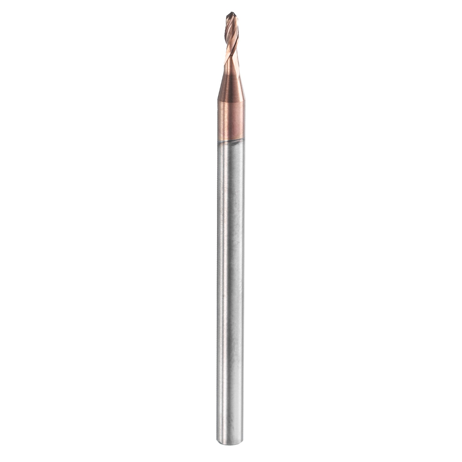 2 Flute Ball Nose End Mill 0.185″ Cutting Length Uncoated for Carving Engraving