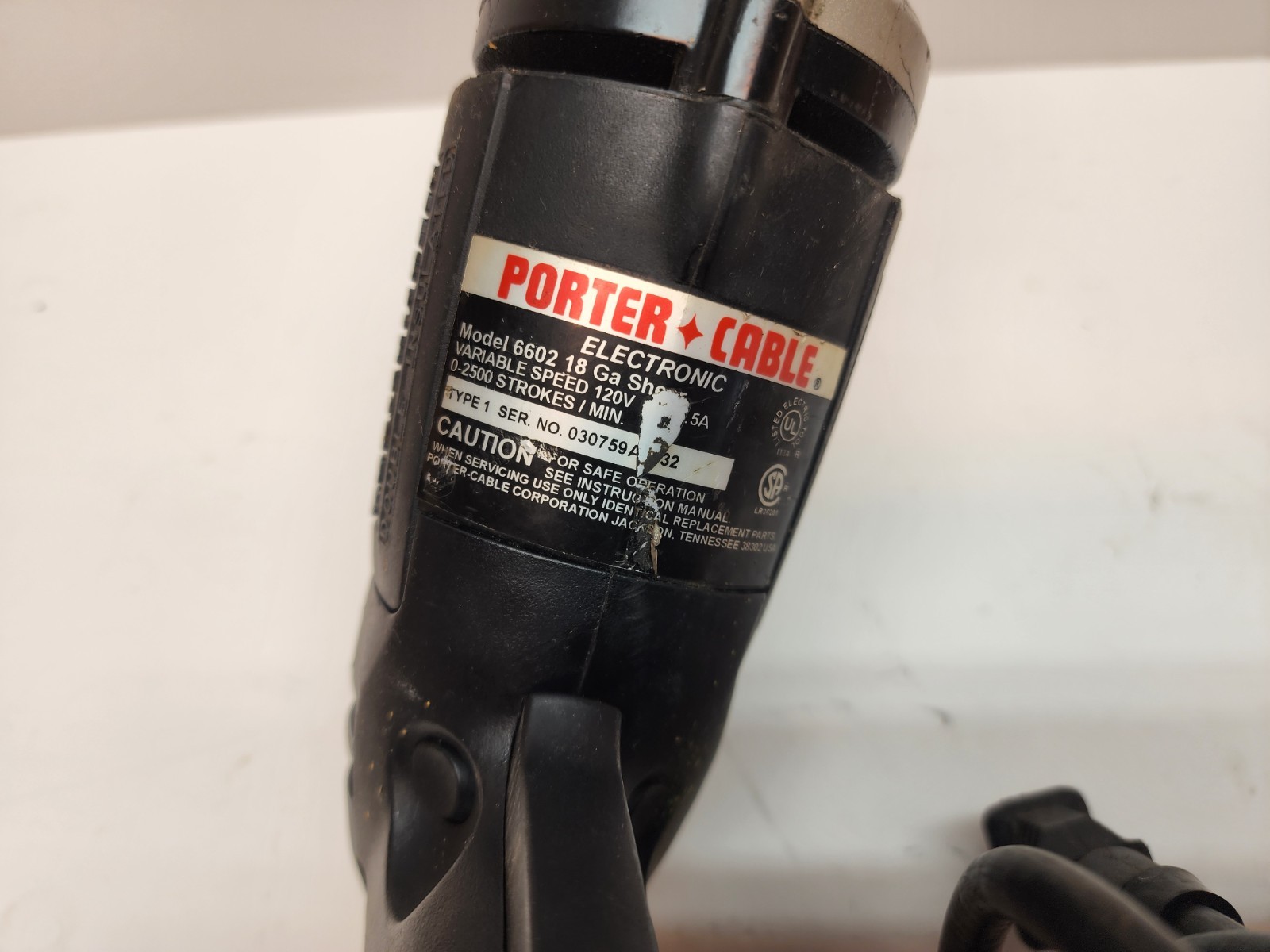 Porter Cable 6602 Variable speed Sheet Metal Shear Cutter 18 GA 0-2500 SPM