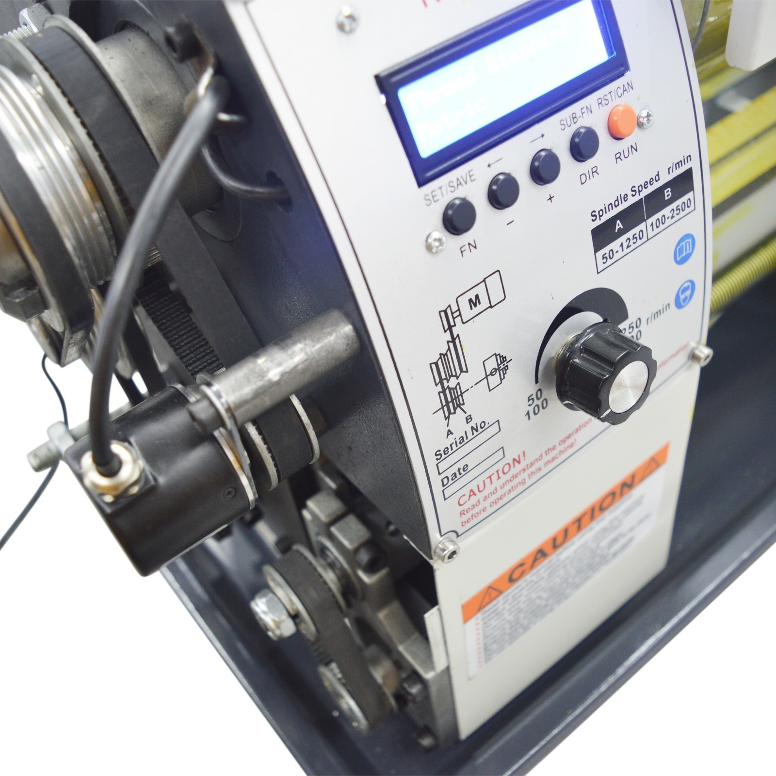 RC-210E 1100W 1.5HP Precision Metal Bench Lathe 110V Brushless Belt Drive