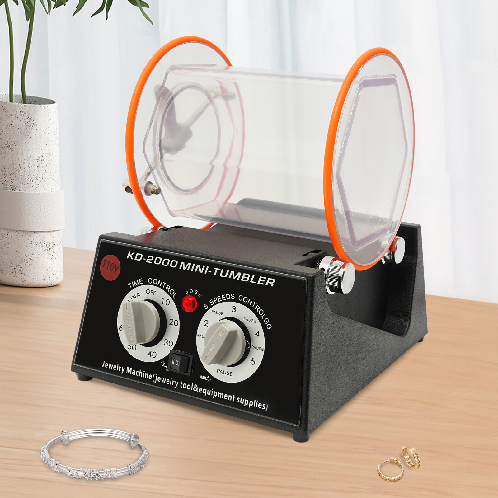 Electric Polisher Polishing Machine Jewelry Polishing Machine 500-3000RPM 5Gear