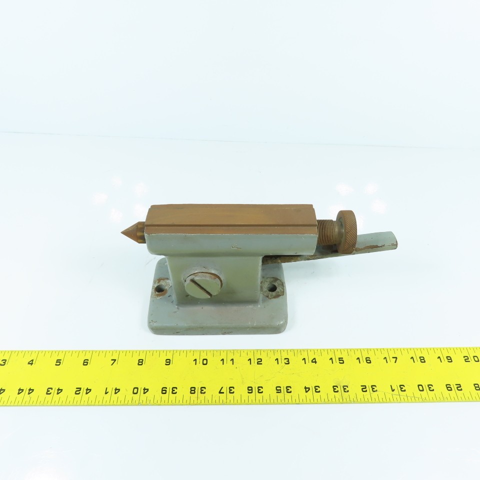 Unknown Make/Model Lathe Tailstock W/Dead Center 4″ Centerline Quick Release
