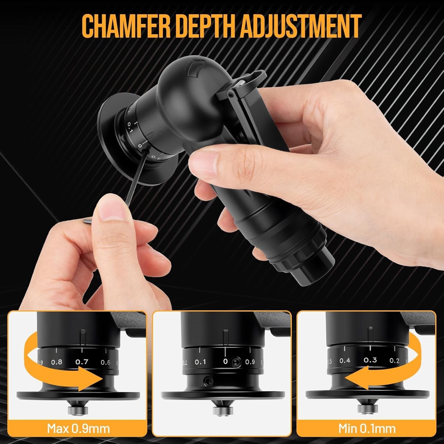 45 Degree Pneumatic Chamfering Tool, Mini Metal Working Fabrication Air Tool, An