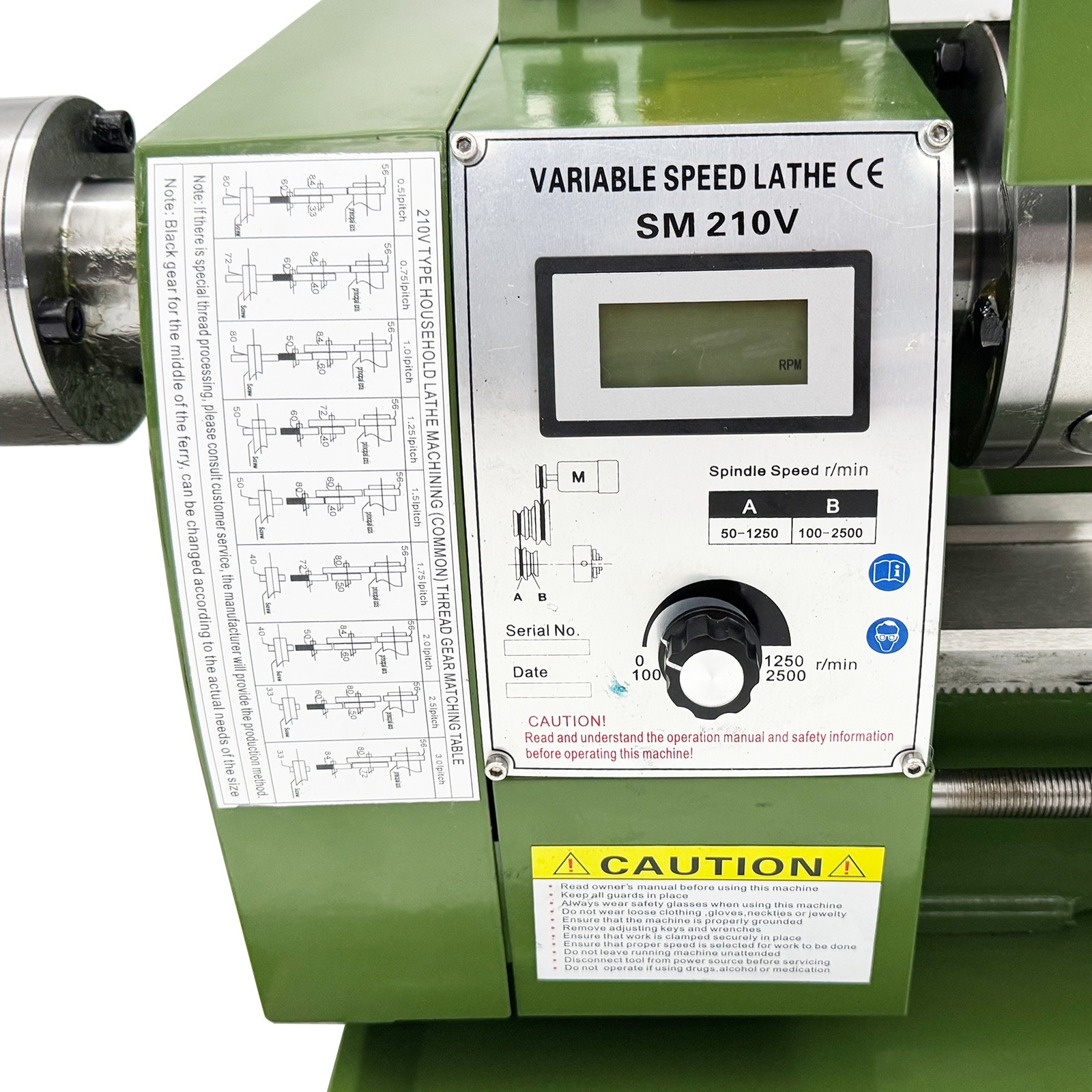 1100W Double Chuck Metal Bench Lathe 110V 8″x29.5″Precision Lathe w/Grating Rule