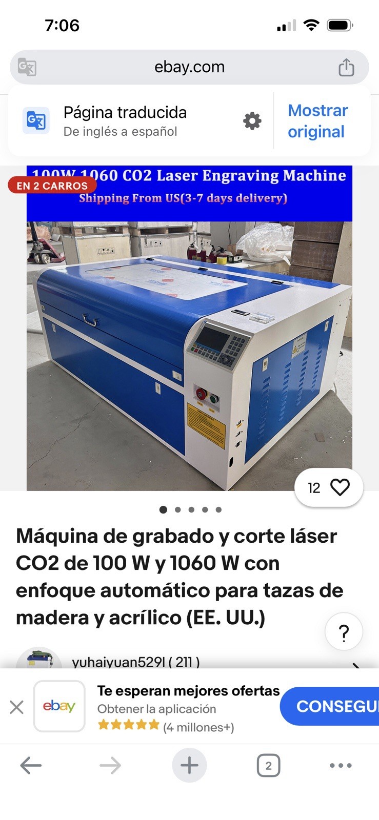 1060 CO2 Laser Engraving Machine 100W Automatic Control for Wood Acrylic