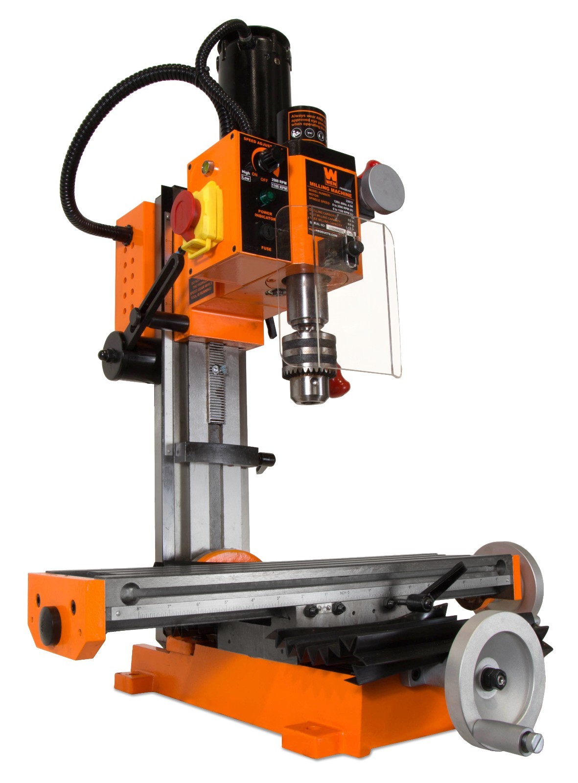 WEN 33013 4.5A Variable Speed Single Phase Compact Benchtop Milling Machine