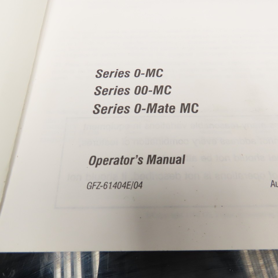 GE Fanuc GFZ-61404E/04 Series 0-MC, 00-MC, 0-Mate MC Operators Manual