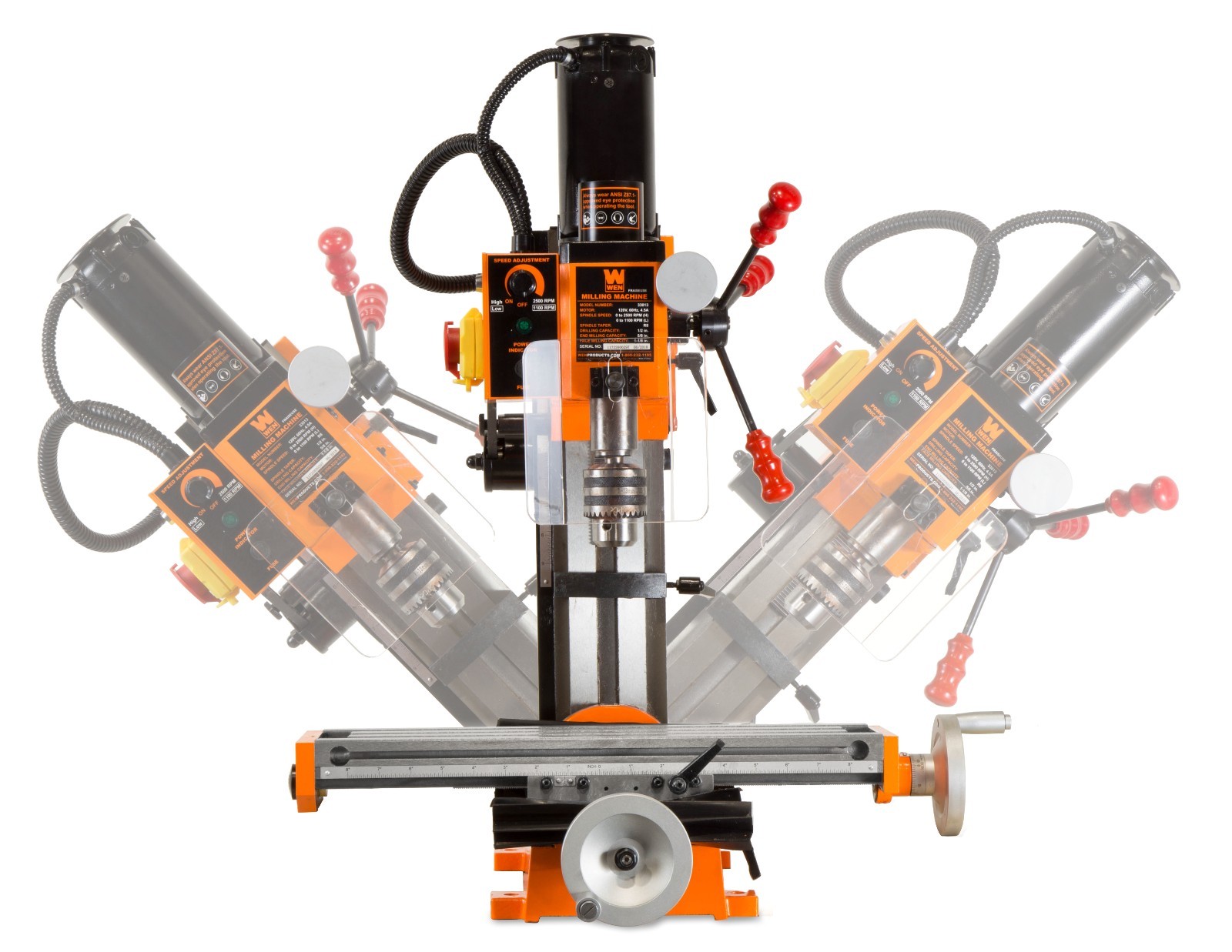 WEN 33013 4.5A Variable Speed Single Phase Compact Benchtop Milling Machine