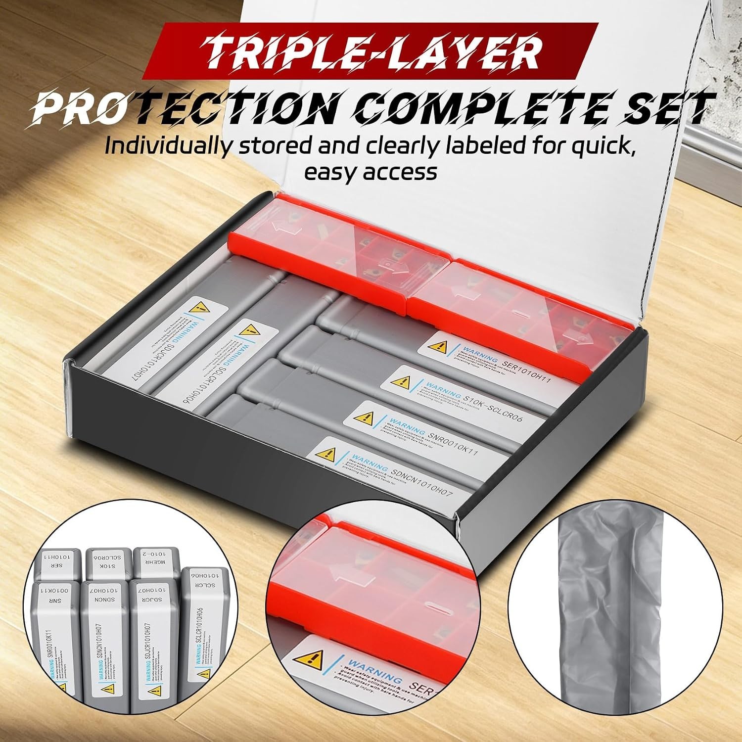 21Pcs Indexable Lathe Turning Tool Kit