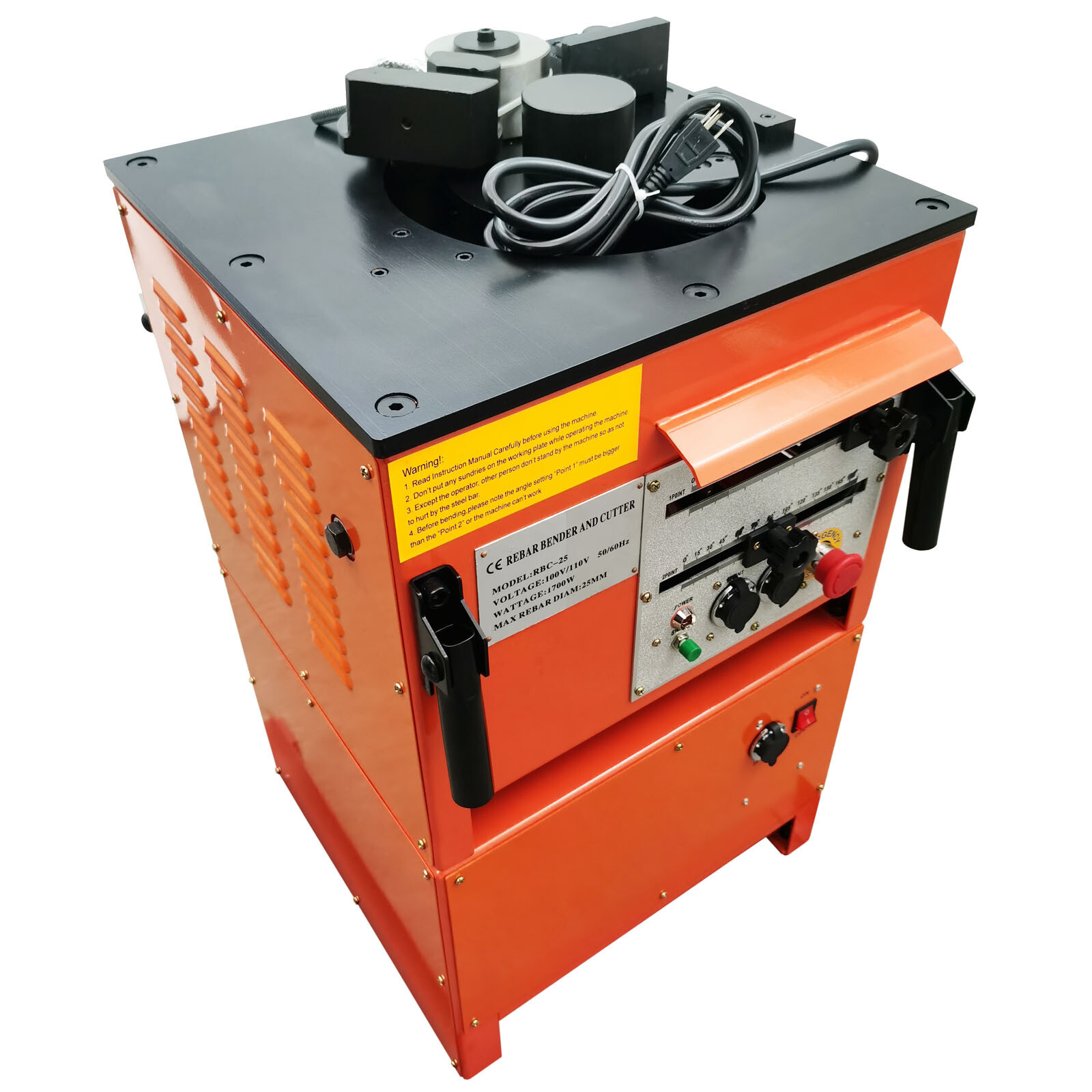110V Electric Rebar Bending and Cutting Machine Round Steel Rod Bender Cutter