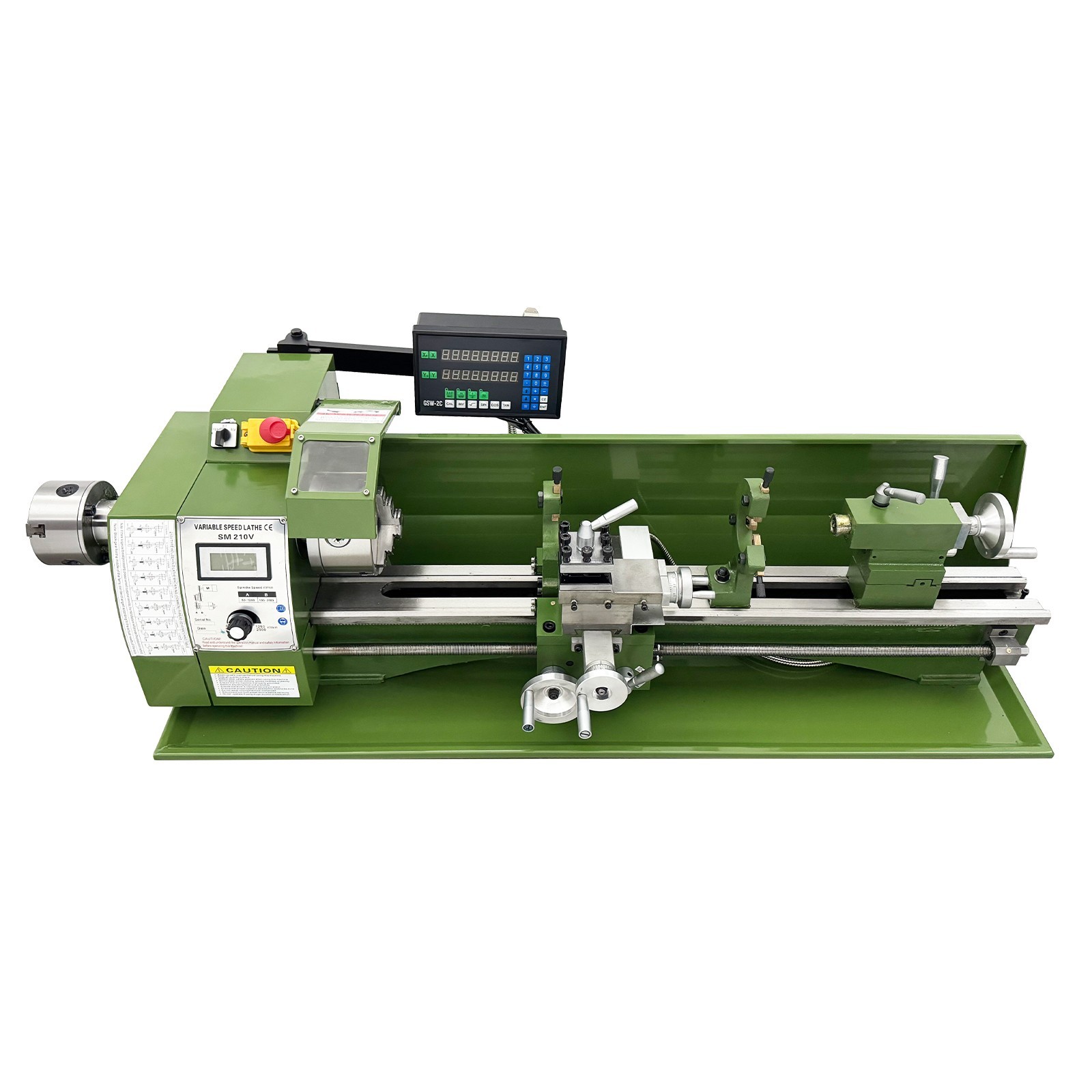 Mini Precision Metal Lathe 110V 1.1KW 8×29.5″ 50-2500rpm Double Chuck BenchLathe