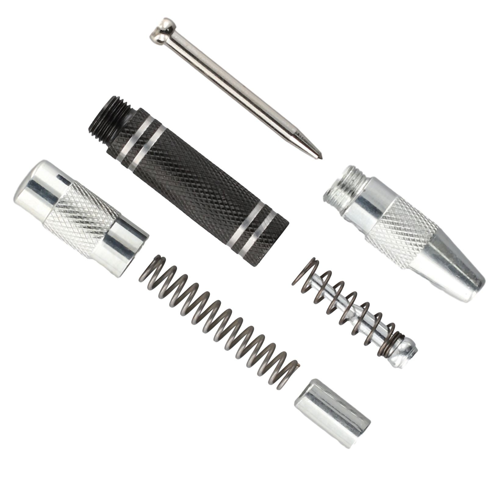 Automatic Center Punch Adjustable Positioning Center Punch Silver Black