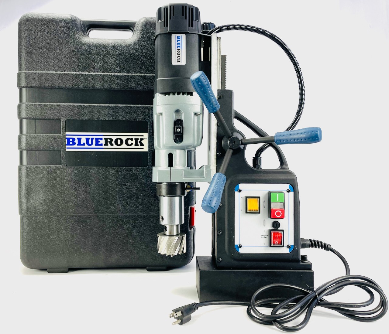BLUEROCK TYP-75 Magnetic Mag Drill Press 2-Speed Reversible fits Hougen Cutters