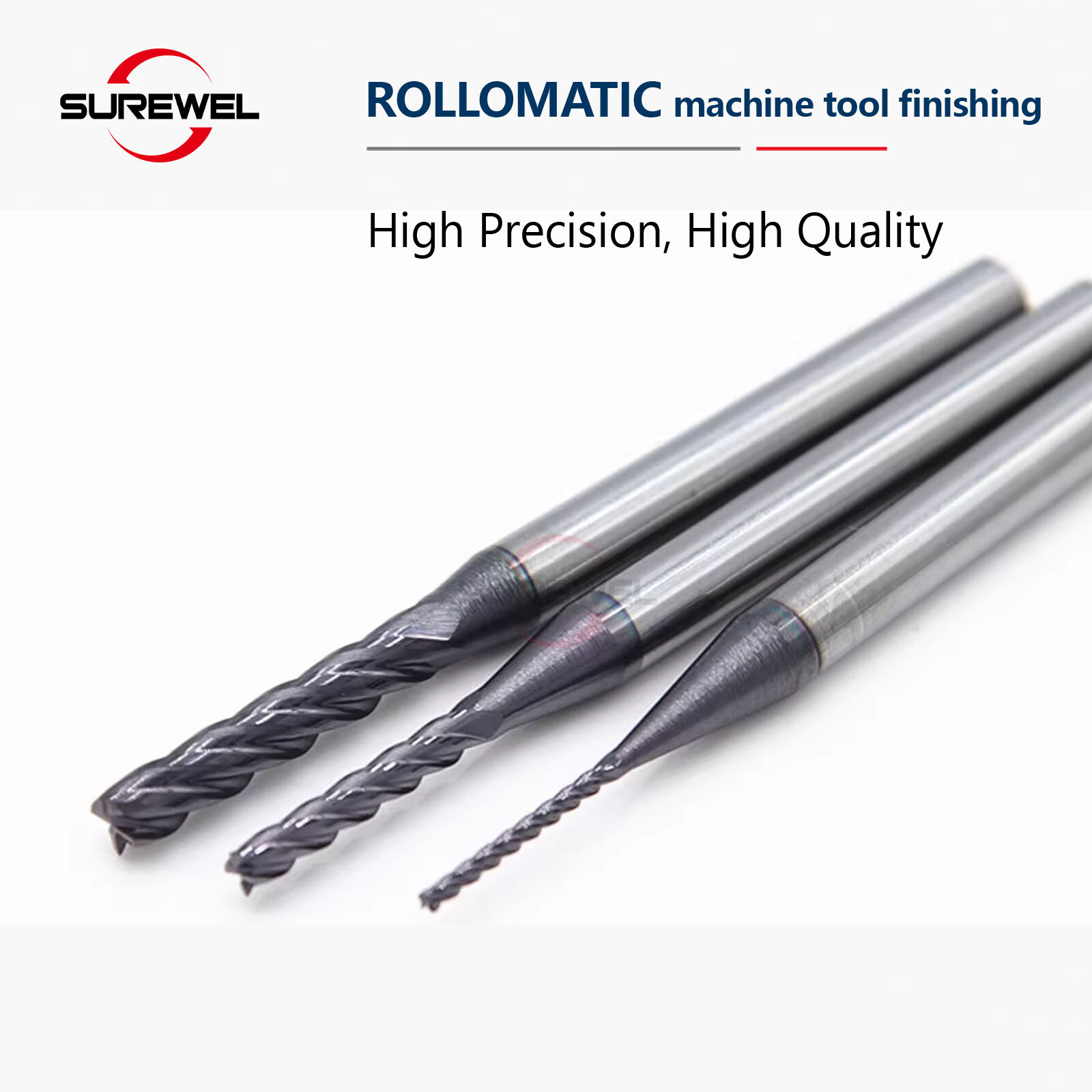 full edge deep groove milling cutter 1.0-4.0mm long neck micro diameter endmill