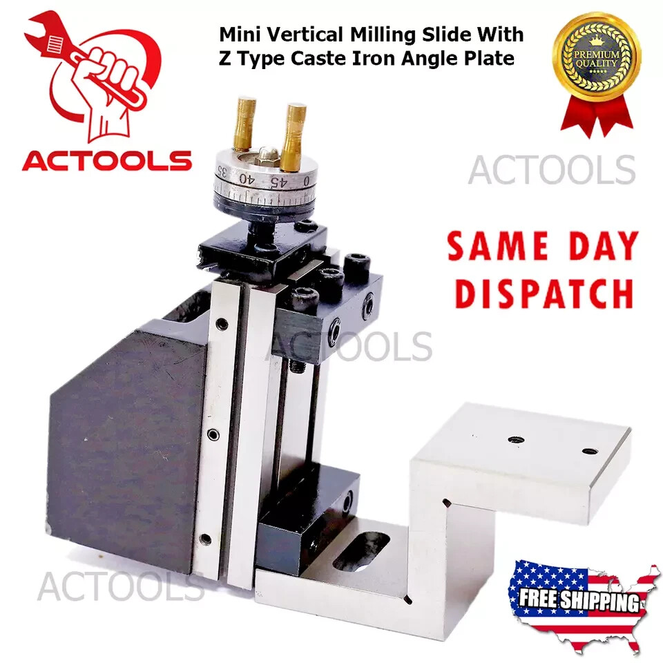 Mini Vertical Milling Slide With Z Type Caste Iron Angle Plate ACTOOLS