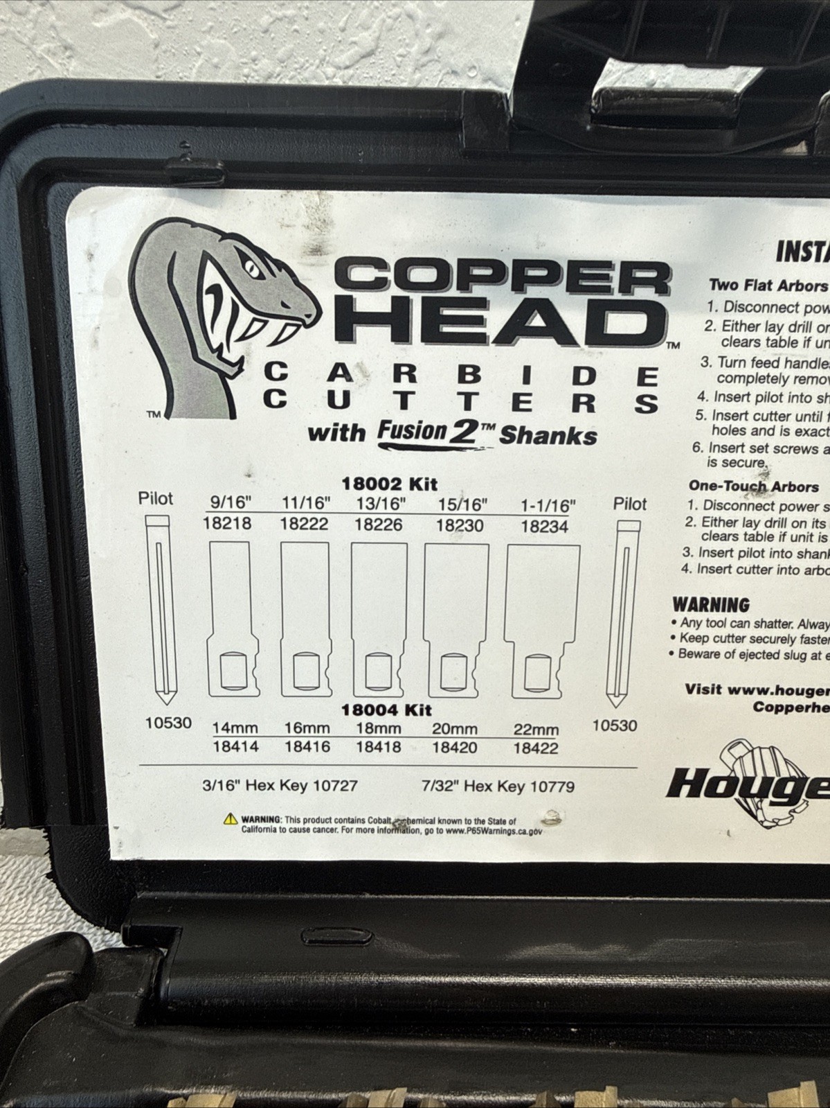 Hougen 18002 Copperhead™ Carbide Annular Cutter Kit – Fractional