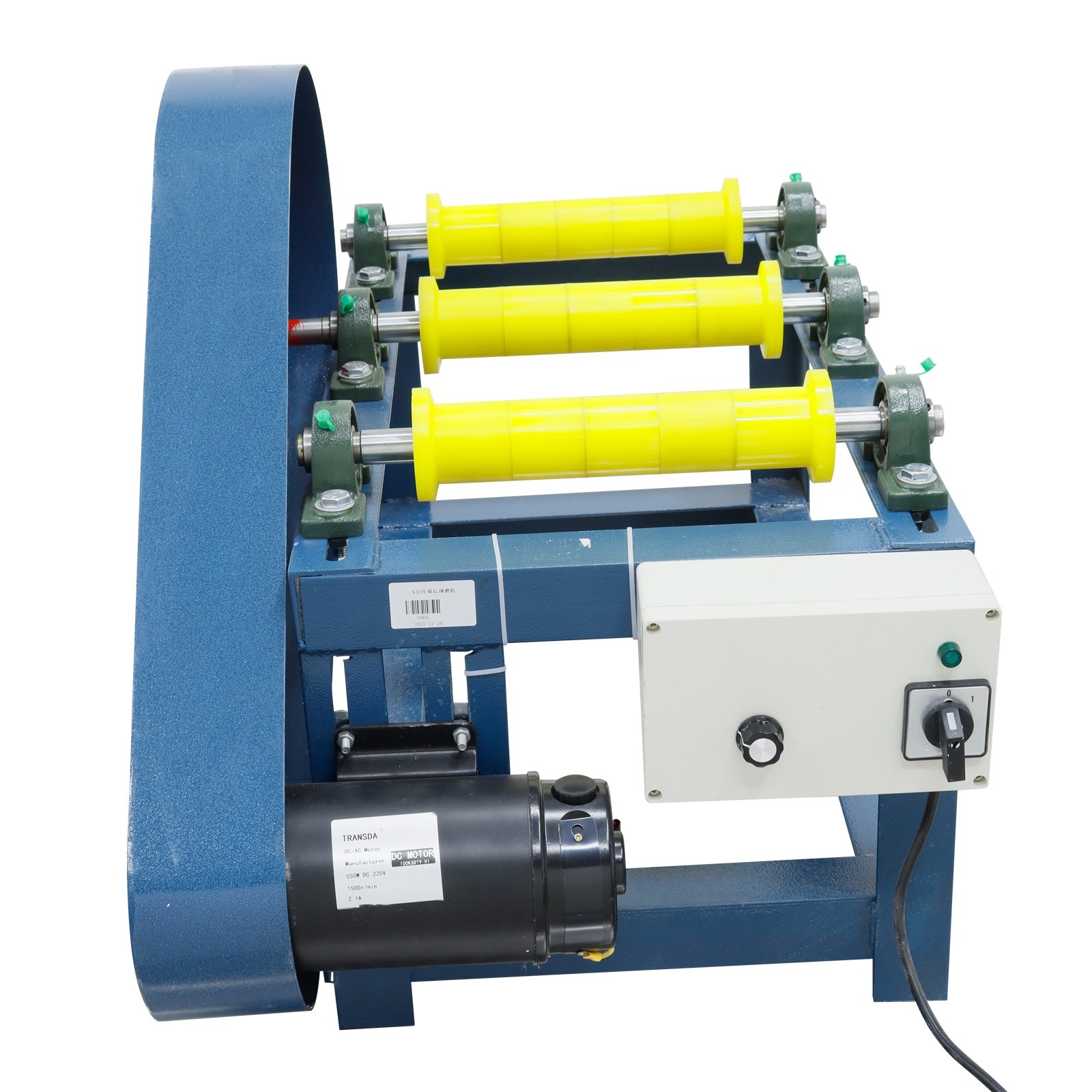 220V 550W Horizontal Drum Small Lab Ball Mill Enamel Grinding Glaze Quartz Sand