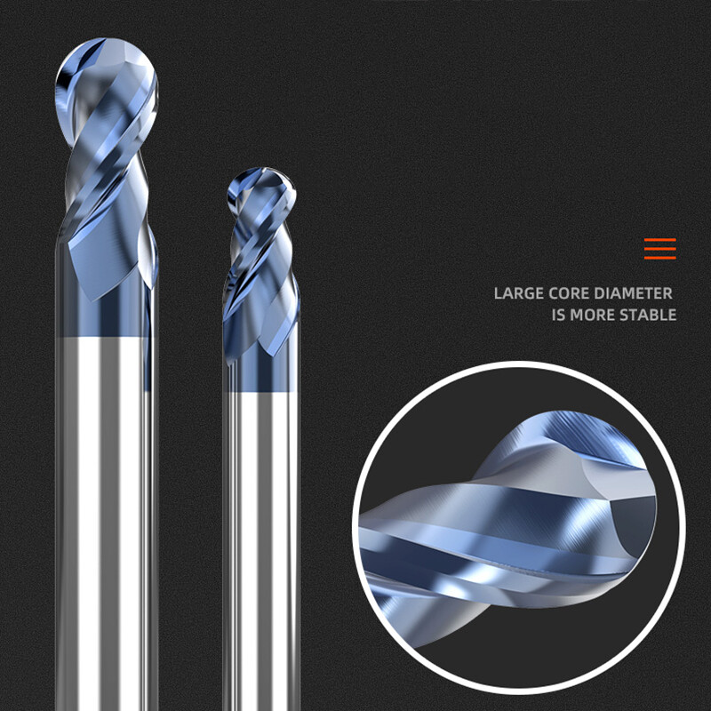 Ball Nose Round End Mill Drill TISIN Coating Milling Cutter Engraving Bit Or CNC