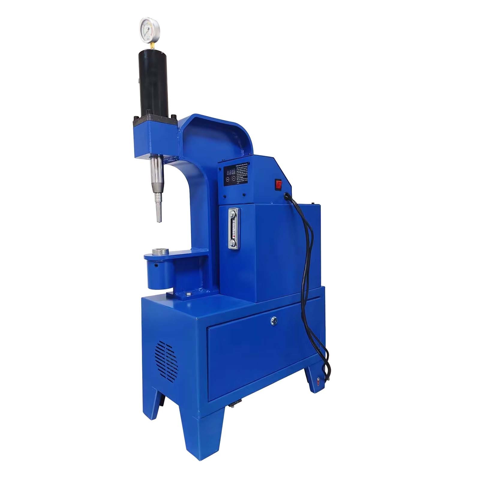 Electric Riveting Machine 220V with 2 Punches 3 Rivet Heads 1500W Foot Switch