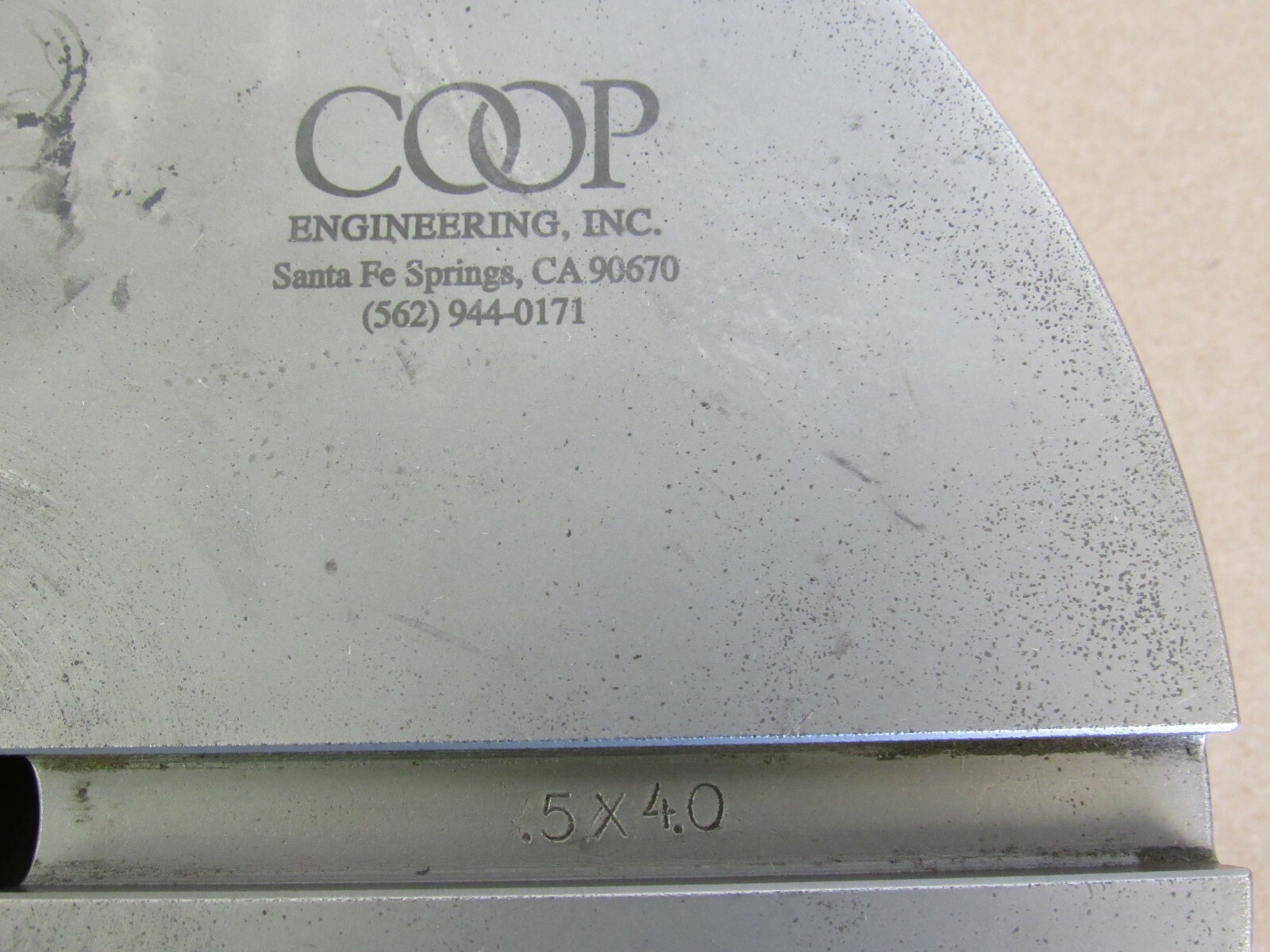 COOP TUBE BENDER DIE .5 x 4.0, 1/2″ OD 4″ R