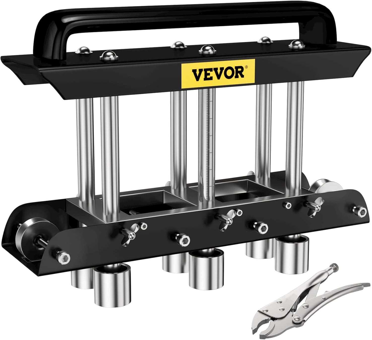 Three-Station Edge Roller Bender for 0-90° Metal Bending, Black/Silver