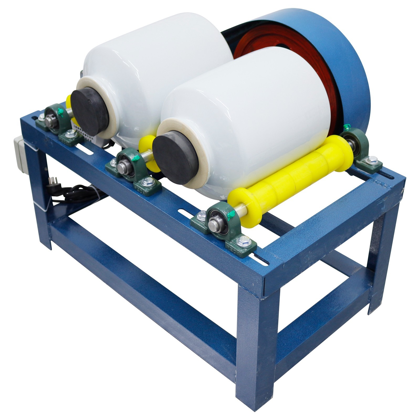 Lab Horizontal Ball Mill 5L*2 Ceramic Jar Glaze Dry / Wet Grinding Machine 220V