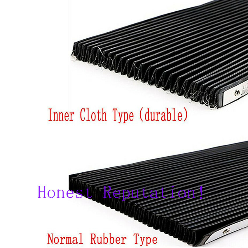 1pc CNC Milling Machine Part Accordion Type & Retractable Way Black Rubber Cover