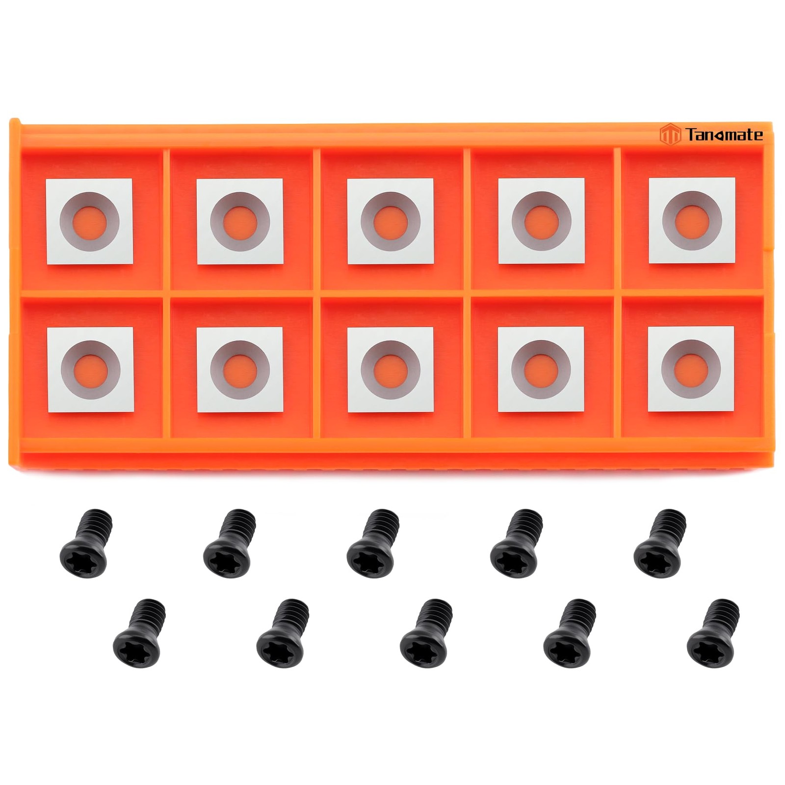 11mm Square Straight Carbide Inserts Cutters(11x11x2.0mm with Screws) Replace