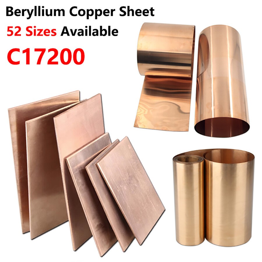 0.08mm To 5mm Thick Beryllium Copper Sheet Plate Becu Panel – 52 Sizes Available