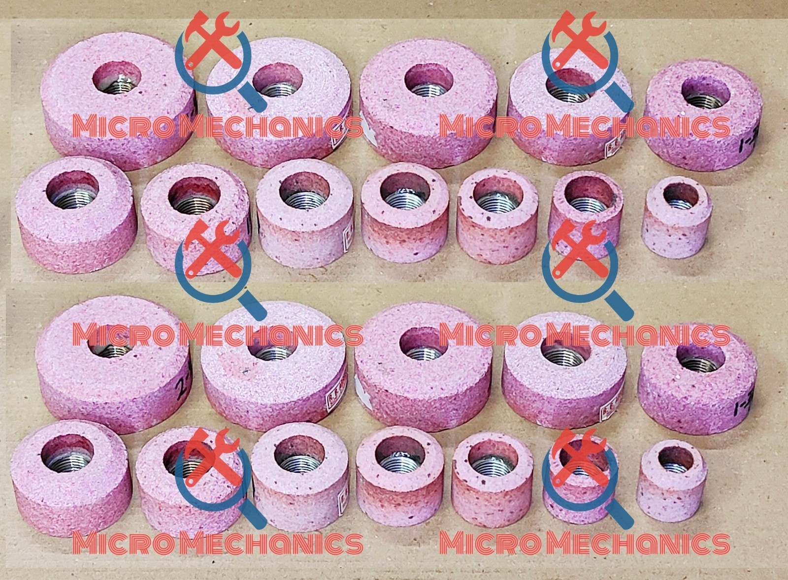 SIOUX VALVE SEAT PINK GRINDING WHEELS 20 PCS STONE HOLDER STAR DRIVE 11/16″