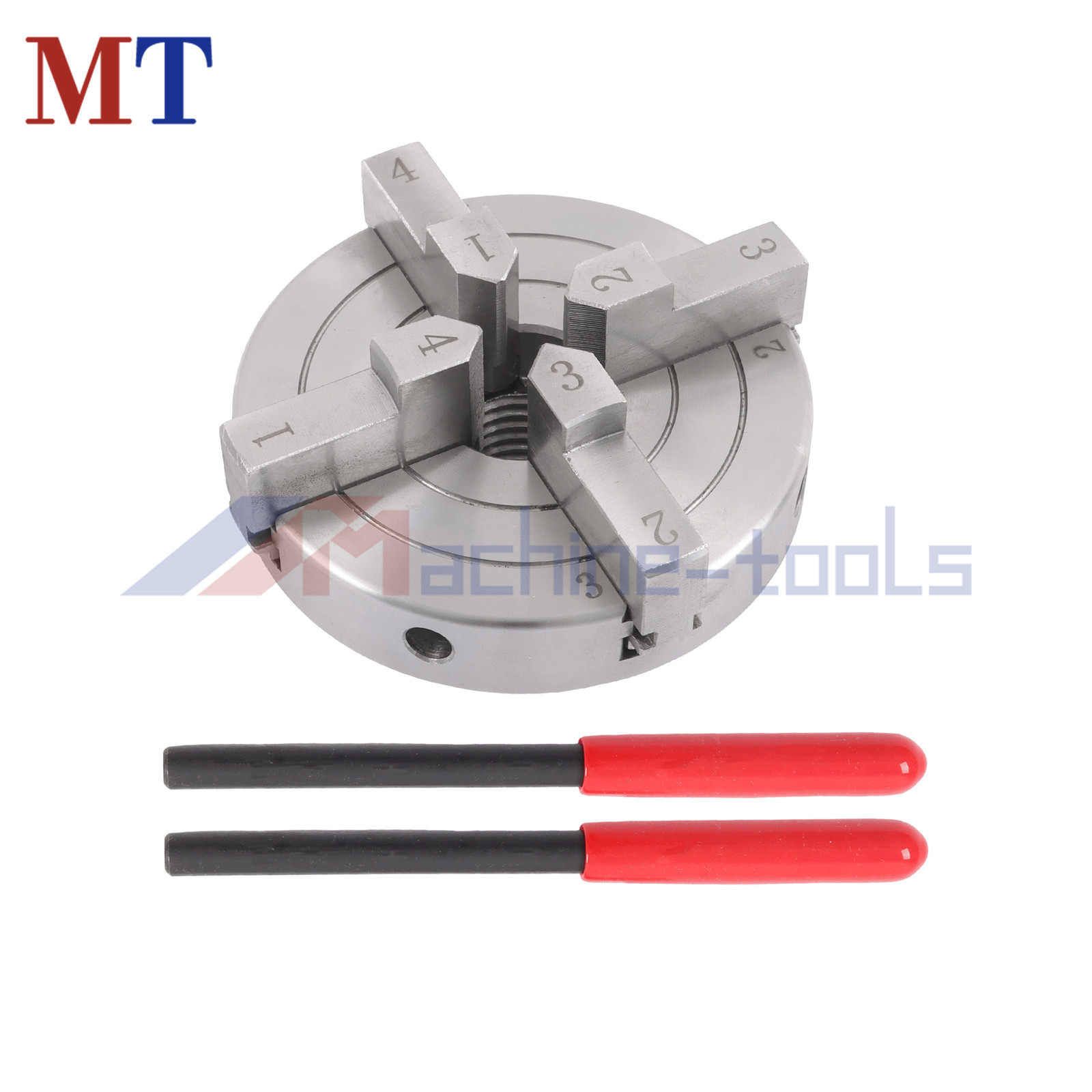 4 Inch Industrial Grade 4 Jaw Lathe Chuck 1×8 TPI Self Centering Thread